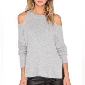 BooHoo Grey Cut Out Shoulder Sweater